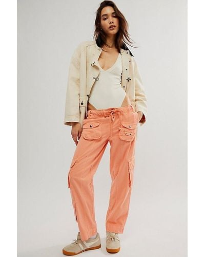 Free People Tahiti Cargo Pants - Orange