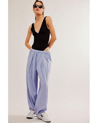 Free People To The Sky Parachute Pants - Blue