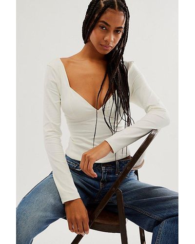 Intimately By Free People Duo Corset Long-sleeve Cami - White