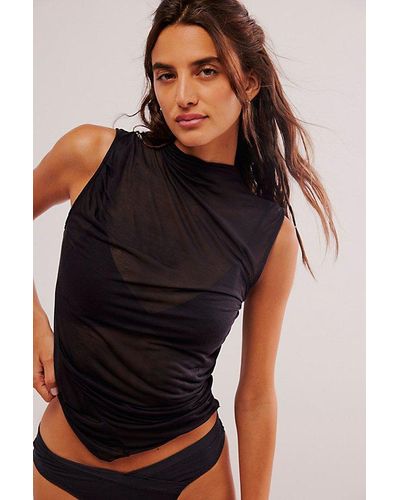 Intimately By Free People Don't Wait Up Muscle Tank Top - Black