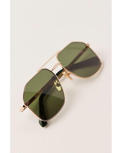 Karen Walker Pampel Metal Sunglasses - Green