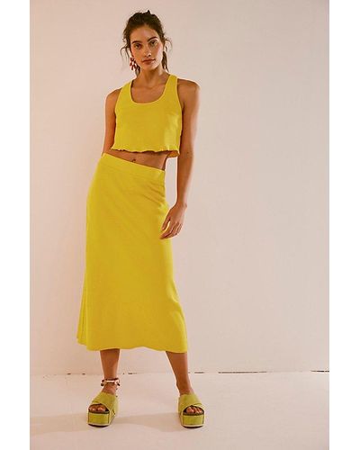 Free People Maxine Skirt Set - Yellow