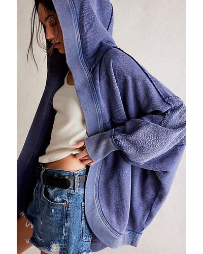 Free People Forever Yours Cardi At Free People In Midnight Rain, Size: Xs - Blue