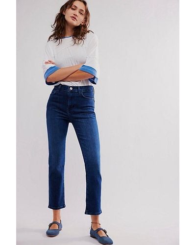 FRAME Le High Straight Jeans - Blue