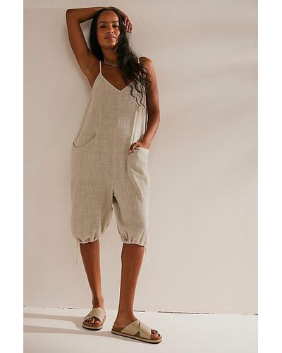 Free People Down For The Day Romper - Natural