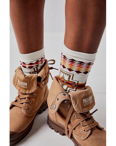 Pendleton Harding Wool Socks - Brown