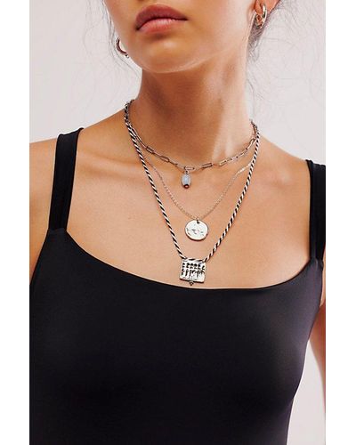 Free People Lenker Layered Necklace - Black