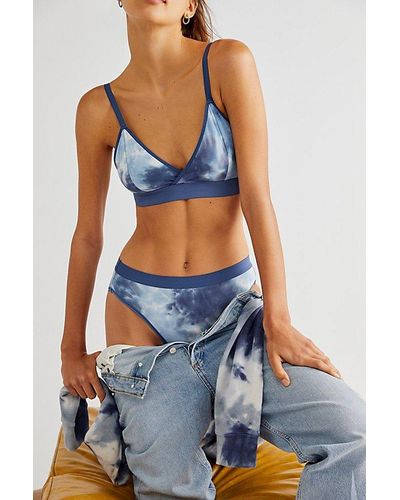 Free People The Classic Bralette - Blue