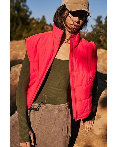 Fp Movement Pippa Packable Puffer Vest - Red