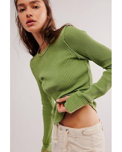 Free People Roll With It Thermal - Green