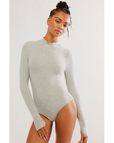 Intimately Super Soft Turtleneck Bodysuit in Blue Lyst UK