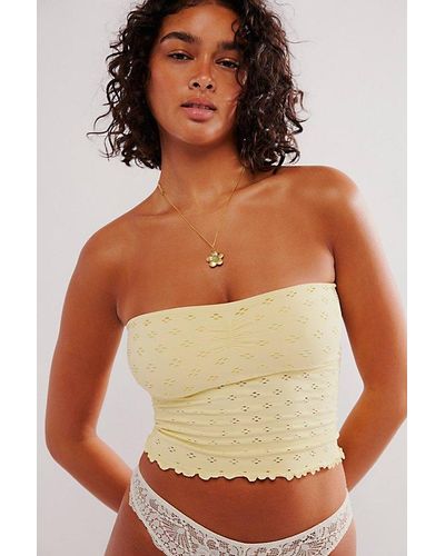 Intimately By Free People Eyelet Seamless Tube Top - Green