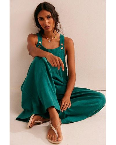 Free People Sun-drenched Overalls - Green