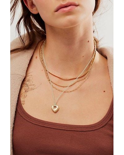 Free People Sloane Layered Necklace - Brown