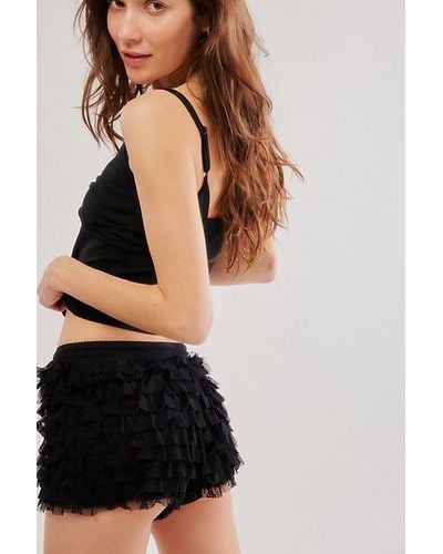 Free People Feeling For Lace Shorties - Black