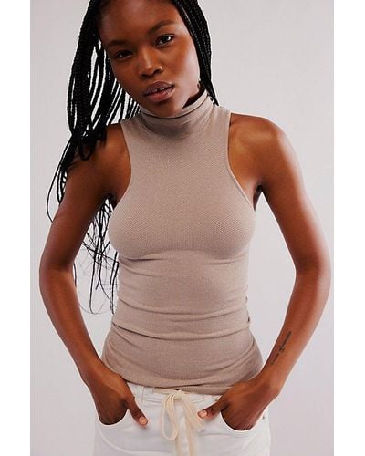 Intimately By Free People Always Ready Seamless Turtleneck Tank Top - Brown