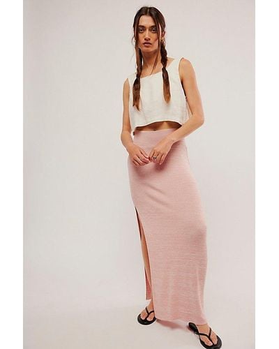 Free People Golden Hour Maxi Skirt - Natural