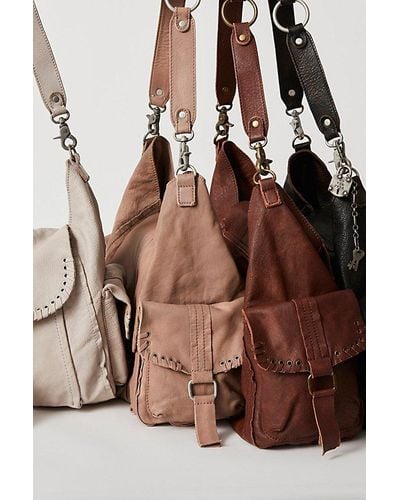 Free People We The Free Leigh Distressed Tote - Brown