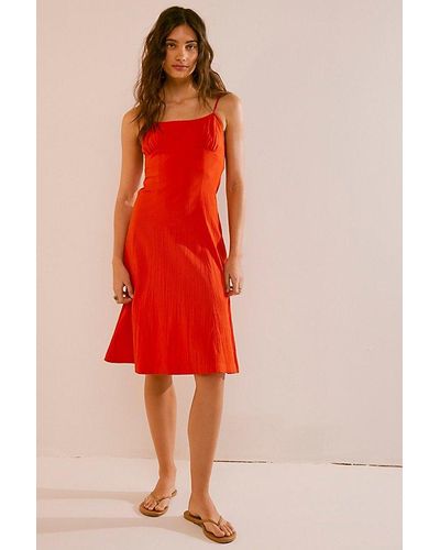 Free People It's A Date Midi - Red