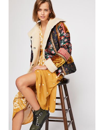 Free People Out With A Bang Coat - Multicolor