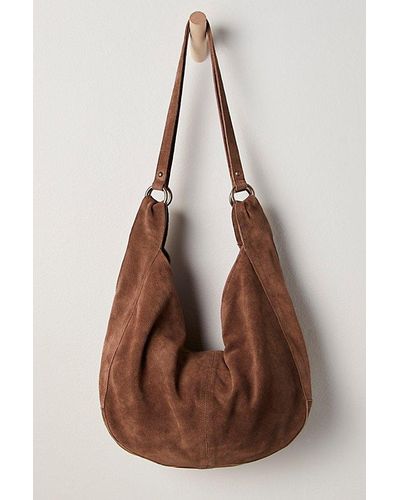 Free People Roma Suede Tote Bag - Brown