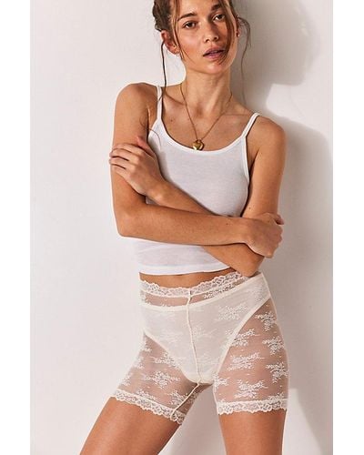 Free People For You Lace Bike Shorts - Brown