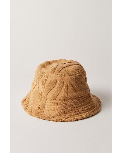 Soleil Soleil Solei Solei Sundown Terry Bucket Hat - Natural