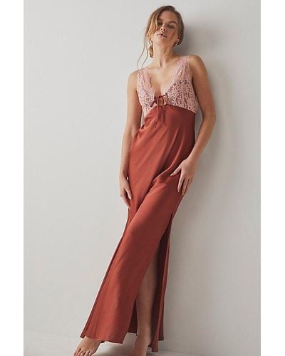 Intimately By Free People Countryside Maxi Slip - Red