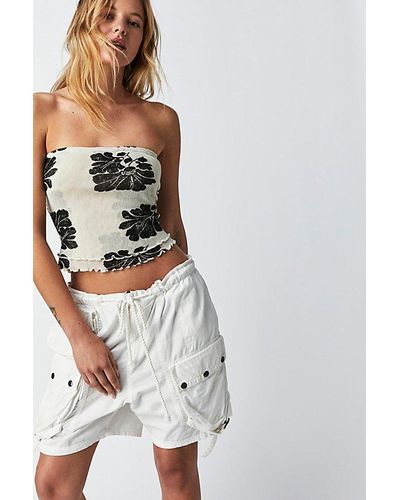 Free People Poppy Tube Top At In Ivory Combo, Size: Medium - Multicolor
