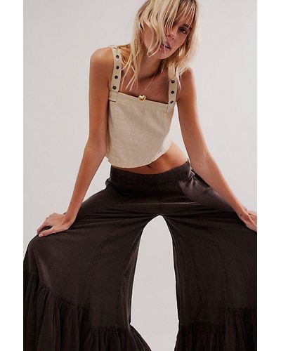 Free People Summer Kiss Godet Trousers - Black
