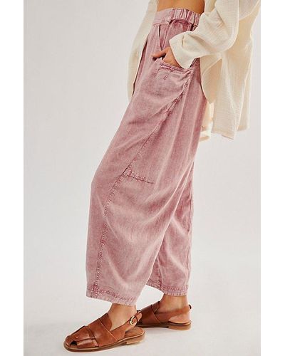 Free People High Road Pull-on Barrel Pants - Pink