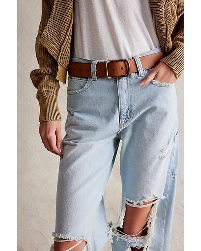 Free People We The Free Gallo Leather Belt - Blue