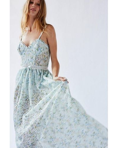 For Love & Lemons Cecelia Maxi Dress - Blue