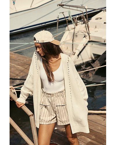Free People Nightingale Cardi At In Optic White, Size: Small - Multicolor