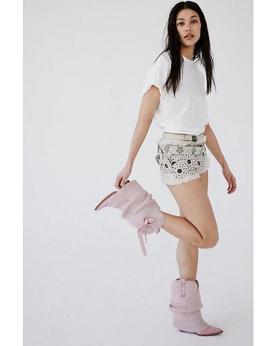 Jeffrey Campbell X Fp X Understated Leather Centre Stage Ballet Boots - Multicolour