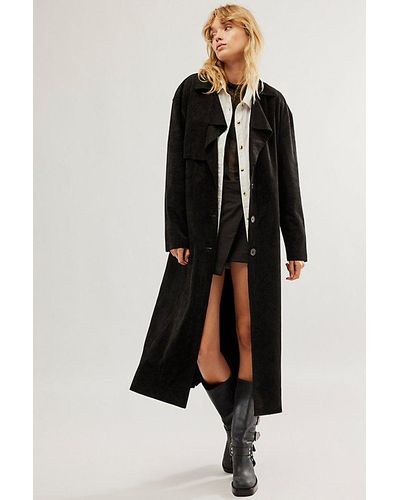 Blank NYC Vegan Suede Trench - Black