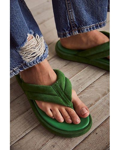Free People Wonderland Thong Sandals - Green