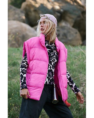 Fp Movement In A Bubble Puffer Vest - Pink