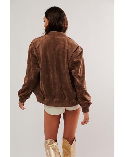 Blank NYC Brick Wall Bomber Jacket - Brown