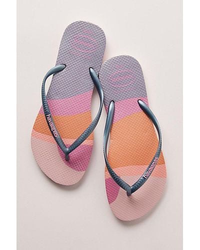 Havaianas Slim Palette Glow Flip Flops - Pink