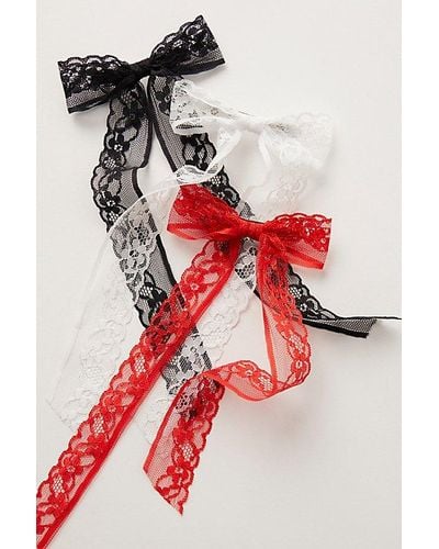 Free People Sweet Pea Petite Bow - Red