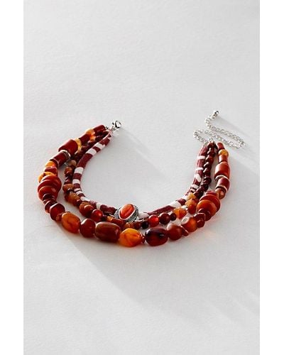 Free People She's Magic Choker At In Amber - Red