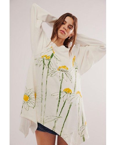 Free People Flowers Sweatshirt - Natural