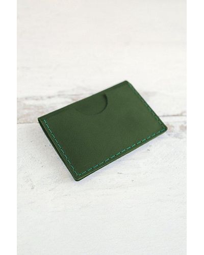 Free People Giving Bracelets Leather Card Wallet - Green