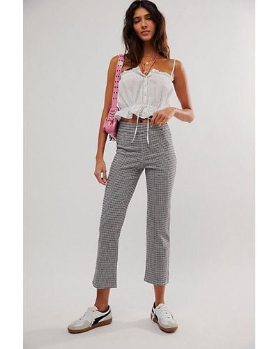 Free People In My Feelings Slim Crop Pants - Gray