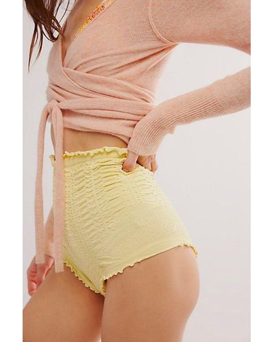 Free People Chloe Ruched Shortie - Natural