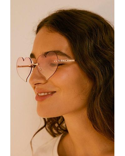 Free People Heart On Your Sleeve Sunnies - Natural