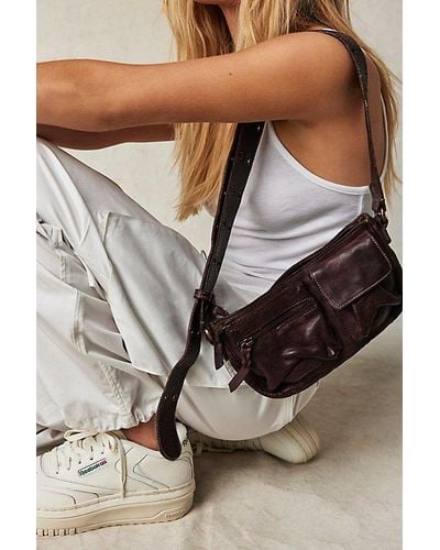 Free People Wade Leather Sling - Grey