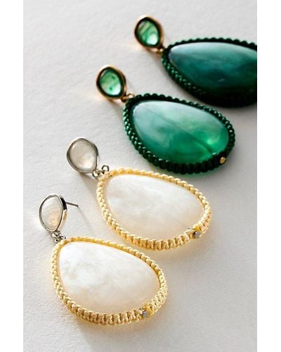 Free People Taking Chances Dangles - Green