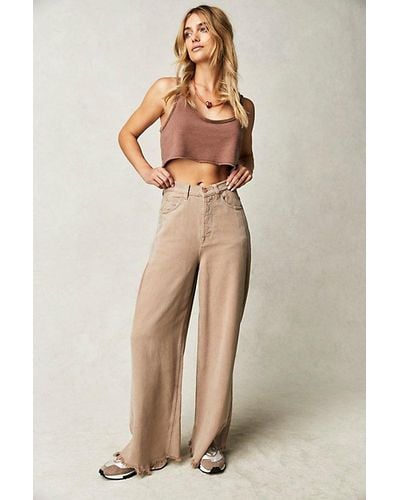 Free People We The Free Old West Slouchy Jeans - Natural